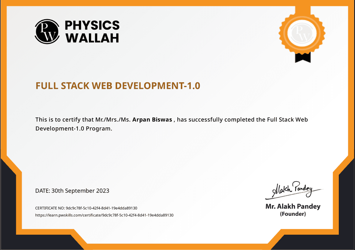 Full Stack Web Development